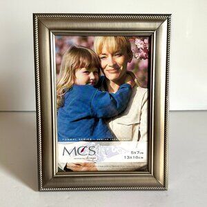 MCS Pewter Traditional Picture Frame for 5x7 Photo Vertical or Horizontal